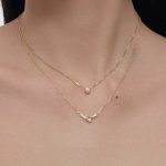 Knot ~ S925 Sterling Silver Plated 14K Gold Necklace Women's Stacked Simple Temperament Personality All-match High-grade Pendant HME