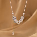 color: Ice Ice Five Emperor Coin Necklace-Silver