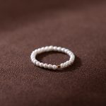 color: 2mm Pearl Ring-Silver / size: 16