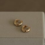Heavy Small Ear Buckle 925 Sterling Silver Plated 18K Gold Elegant Bold Earrings French Retro Simple Style High Grade