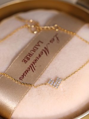 925 Sterling Silver Plated 18K Gold with Full Diamond Love Bracelet Light Luxury High-end Design Exquisite All-match Girl Gift