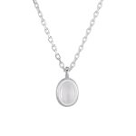 color: Silver White Crystal Necklace