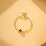 color: Zirconium medium olive green / size: white gold