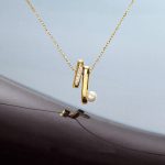 Moment ~ S925 Sterling Silver Plated 14K Gold Inlaid Zircon Pendant Necklace Commuter Bead Pearl Women Light Luxury HME