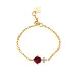 color: January [8# Red Corundum]] / size: white gold