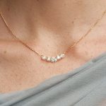 S925 Silver Plated 18K Gold Shiny Suspended Zirconium Diamond Necklace Women's Advanced Light Luxury Smiling Rai Diamond Clavicle Chain