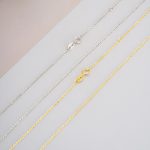color: 42+3cm cross chain / Style: White gold single chain