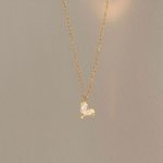 S925 Sterling Silver Plated 14K Gold Love Diamond Necklace Women's Light Luxury Advanced Design Japanese Clavicle Chain Ouni Na