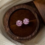 color: Holding flower pink zirconium (single) / Style: 6mm