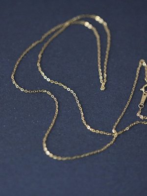 925 Sterling Silver Plated 14K Gold Necklace Bare Chain Plated True Gold Plated Shiny Extremely Fine Simple Advanced Clavicle Chain Trendy Star