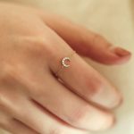 S925 Sterling Silver Plated 14K Gold Moon Chain Ring Soft Ring Women Fashion Personality Ins Trendy Design Ouni Na