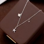 color: Shell Star Necklace-Silver