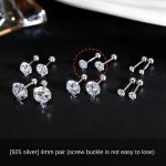 color: White gold -4MM pair