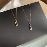 Elegant Entry Luxury 925 Sterling Silver Double-ring Round Buckle Necklace Women's Fashion All-match Exquisite Simple Ins Cold Style