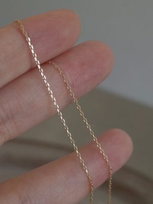 Fine hairspring 925 silver plated 14K gold invisible thin chain versatile slim pendant sterling silver necklace clavicle chain HME