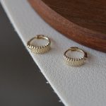Ins Style S925 Silver Plated 18K Gold Thick Line Texture Earrings Earrings Old Money Style Advanced Earbone