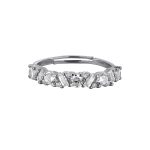 color: white gold / size: Opening adjustable