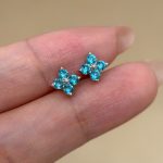 color: Pair of Para??ba color + white gold (including earplugs)