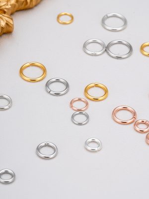 S925 Sterling Silver Handmade Open Ring DIY Jewelry Accessories Closed Ring Bracelet Necklace Connecting Ring Circle Small Silver Ring