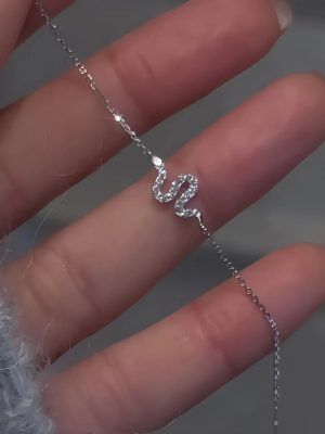 S925 Sterling Silver Plated 16K Gold Super Flash Full Diamond Spirit Snake Bracelet Women's Design High-grade Light Luxury Year of Life Bracelet