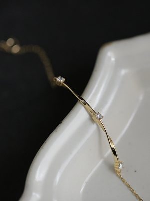S925 Sterling Silver Gold-plated Bracelet Women's Mobius Simple Elegant All-match Bracelet Gift HME