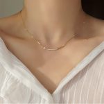 Smiley face necklace female design ins cold style S925 sterling silver plated 14K gold smile clavicle chain HME