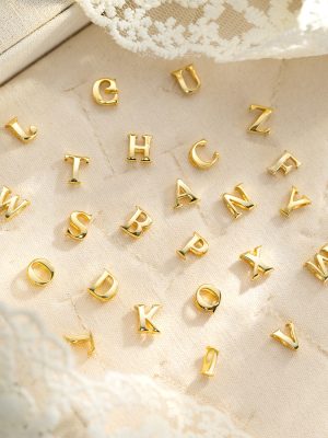 S925 sterling silver hollow 26 English letter diy pendant fashion new your name jewelry clavicle chain