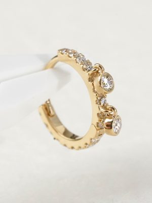 | full diamond Yingying | S925 sterling silver plated 18K gold zircon fine needle earrings earrings flashing gentle commuter luxury HME