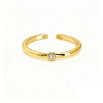 color: 14K Gold-Single Drill / size: Open Ring