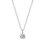 color: White gold Mossam diamond necklace