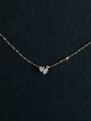 Exquisite S925 Silver Gold Plated Zircon Genuine Clavicle Chain High-grade Sterling Silver Necklace for Girlfriend Light Luxury HME