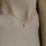 925 Silver Plated 18K Gold Compact Stacked Mini Lock Choker Necklace Clavicle Chain Simple Style Daily Cold Style