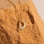 S925 Sterling Silver Plated 14K Gold Irregular Oval Pendant Clavicle Chain Simple Ladies Necklace Supply Ouni Na