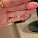 S925 Sterling Silver Plated 14K Gold Lightning Diamond Necklace Women's High-end Light Luxury All-match Personalized Overlapping Clavicle Chain Ouni Na