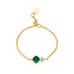 color: May [Green Tip Crystal]] / size: white gold