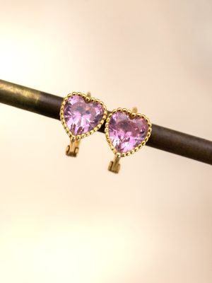 S925 Sterling Silver Gentle Love Ear Buckle Women's Fashion Sweet Peach Heart Earrings Design All-match Exquisite Earrings