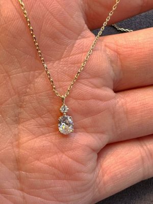 Cool Flash Drop Necklace S925 Silver Plated 18K Korean-style Ins Simple All-match Very Fine Clavicle Chain