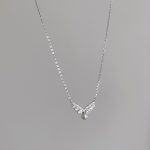 color: white gold / size: Total length 45cm adjustable
