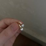 Shining ~ S925 Sterling Silver Plated 18K Gold Ear Buckle Bare Single Zircon Ear Ring All-match Daily Elegant Elegant Elegant Ear Ring for Women