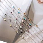 color: white gold / Style: Color diamond bracelet [opal]]