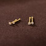 color: Zircon Earrings [Gold]] / Style: 8mm