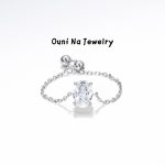 color: white gold / size: Push-pull adjustable
