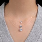color: 10mm Zircon with Eight Heart and Eight Arrows / Style: White gold 45cm