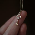 Lucky Key ~ S925 Sterling Silver Plated 18K Gold Key Necklace Versatile Simple Collarbone Chain Personalized Design