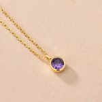 color: Medium Purple Blue (February) / Style: white gold
