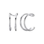color: white gold / Style: Double-layer ear clip (single package)