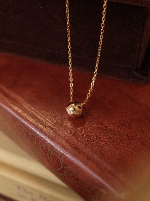 Bing on demand ~ S925 sterling silver plated flash diamond ball necklace women's exquisite high-end good meaning clavicle chain HME