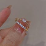 color: 14K gold-row drill / size: Open Ring