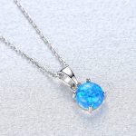 color: White gold (blue opal)
