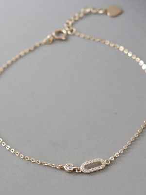 S925 sterling silver plated 14k gold all-match daily wear classic temperament diamond ring retro sweet bracelet female gift HME